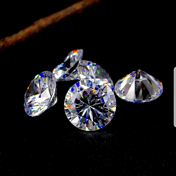 Round Cut White CZ 5A 6.5mm 50pc Loose Stones - Picture 1 of 1